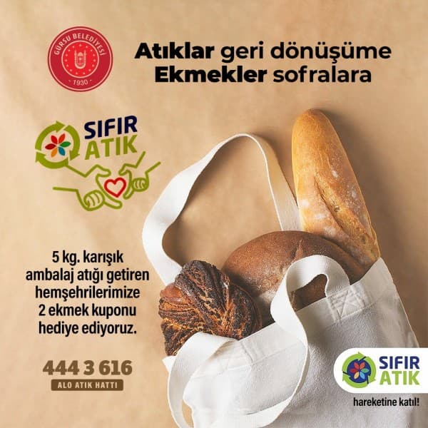 Gürsu’da, Atıklar Geri Dönüşüme Ekmekler Sofralara fotoğraf 6