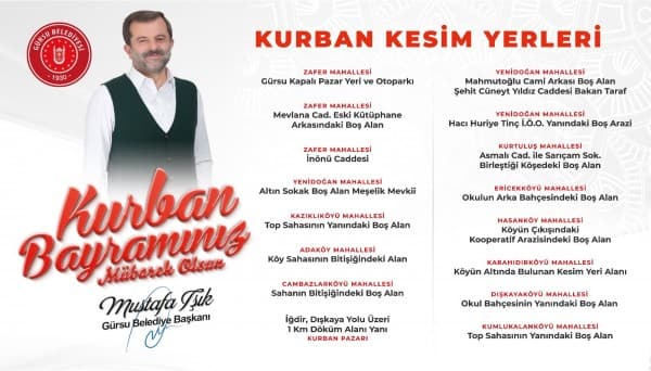Gürsu’da Kurban Kesim Alanları Belli Oldu fotoğraf 1