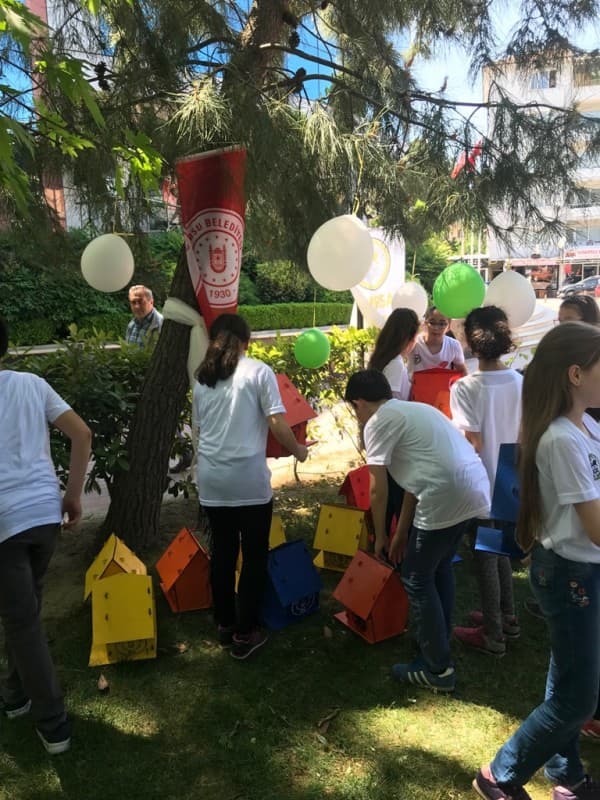 GÜRSU’DA AĞAÇLAR GÖKKUŞAĞI RENKLERİNDE EVLERLE DONATILDI fotoğraf 2