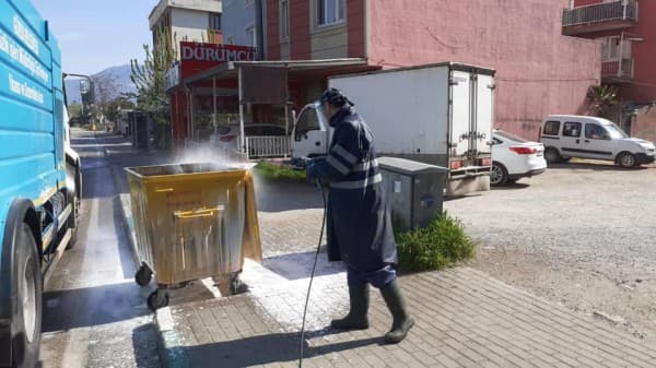 GÜRSU DEZENFEKTE ÇALIŞMALARIYLA ARINDIRILIYOR fotoğraf 5