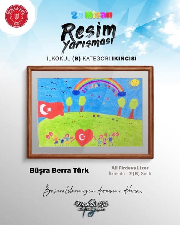 GÜRSULU ÇOCUKLAR 23 NİSAN COŞKULARINI RESİMLERİYLE PAYLAŞTI fotoğraf 6