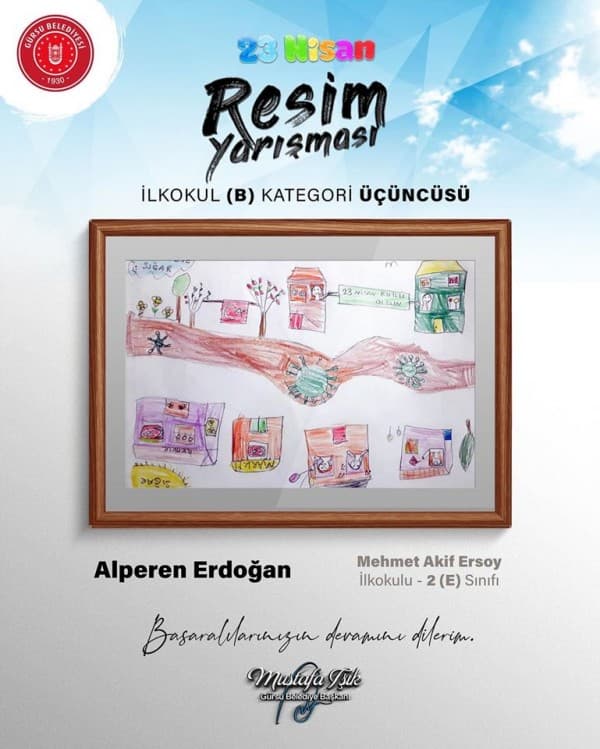 GÜRSULU ÇOCUKLAR 23 NİSAN COŞKULARINI RESİMLERİYLE PAYLAŞTI fotoğraf 7