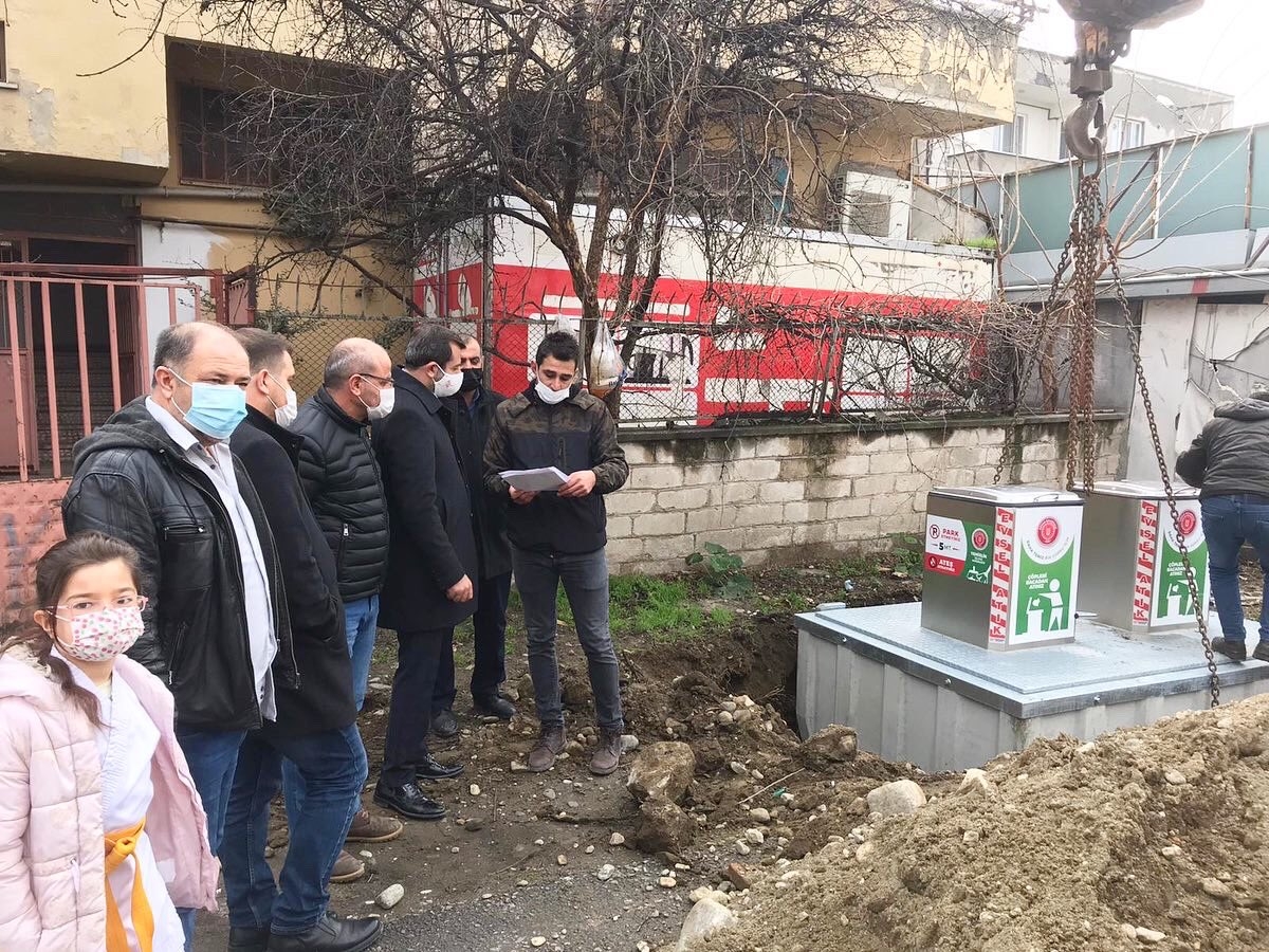 GÜRSU’DA 20 NOKTAYA DAHA YERALTI ÇÖP KONTEYNERİ