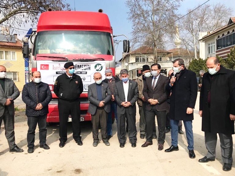 GÜRSU BELEDİYESİ VE GÜRSU İHH’DAN YARDIM TIRI UĞURLAMASI