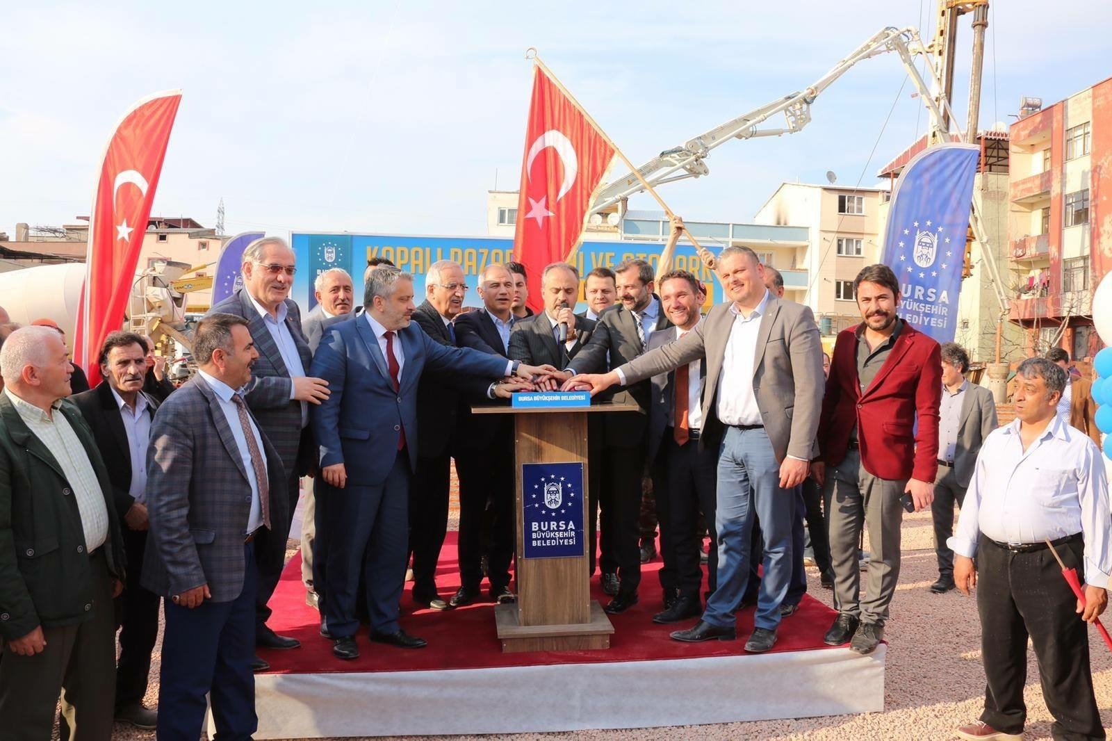 GÜRSU YENİDOĞAN MAHALLESİ KAPALI PAZAR VE OTOPARKI’NIN TEMELİ ATILDI