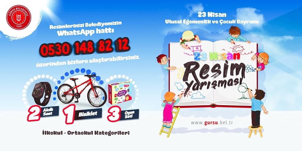 GÜRSULU ÇOCUKLAR 23 NİSAN COŞKULARINI RESİMLERİYLE PAYLAŞTI